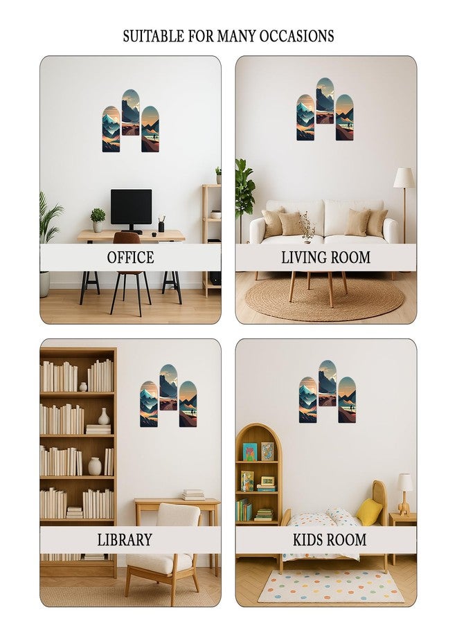 لوحة جدارية بتصميم جبلي من كاميري بازار لغرفة المعيشة | غرفة النوم | ديكور منزلي | هدايا | قطع ديكور خشبية معلقة | لوحات فنية جدارية - Image 4